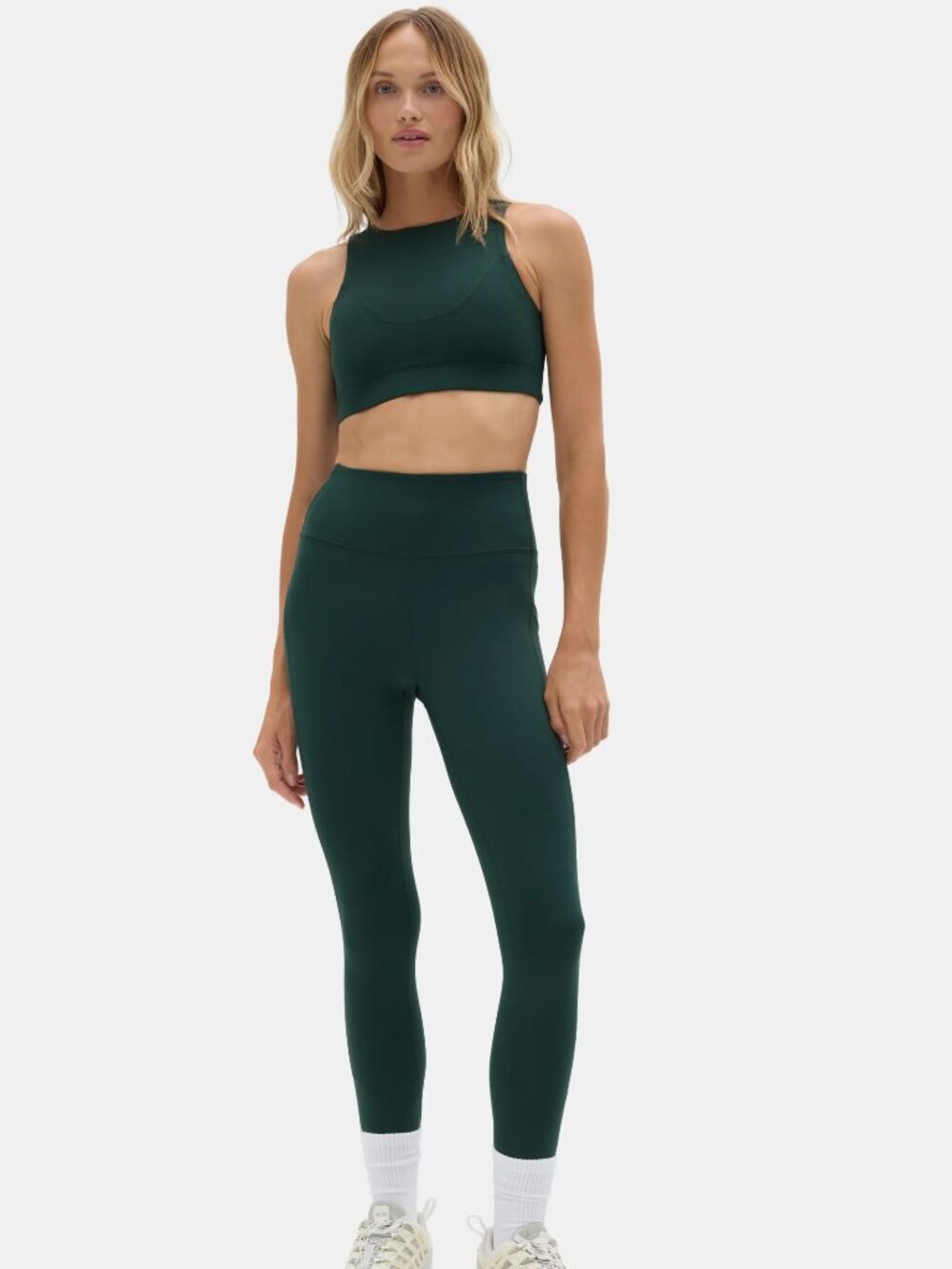 Halfdays Camille 7/8 Legging Kara Bra Set Alpine Green NWT Size Medium